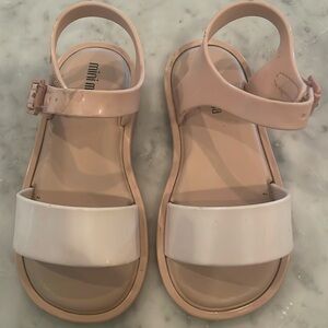 White and tan Sandals